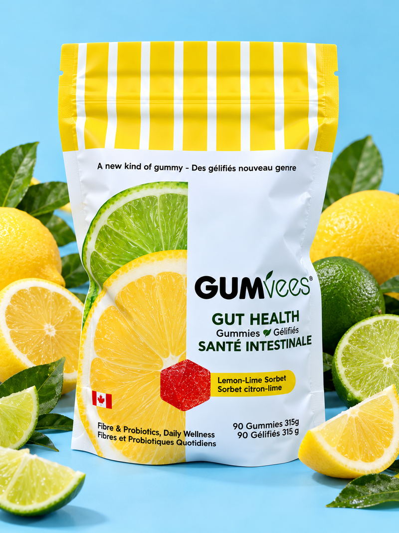 90 Count — Lemon-Lime Sorbet Gut Health Gummies