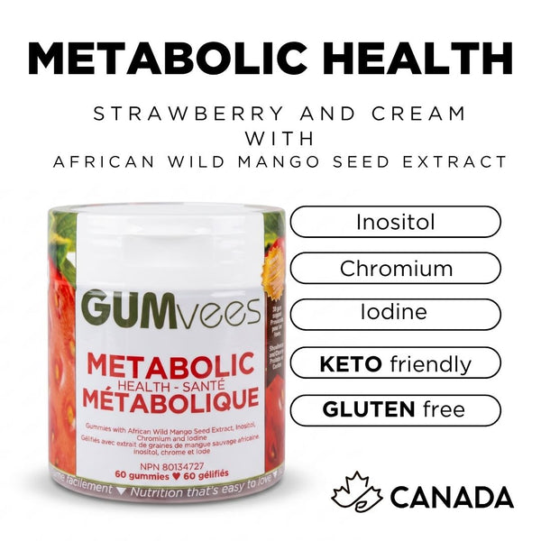 Metabolic Health jar with African wild mango, inositol, chromium and iodine